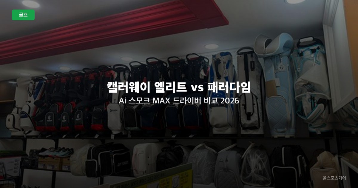 캘러웨이 엘리트 vs 패러다임 Ai 스모크 MAX 드라이버 비교 2026 — 신형과 전형, 어떤 관용성 드라이버