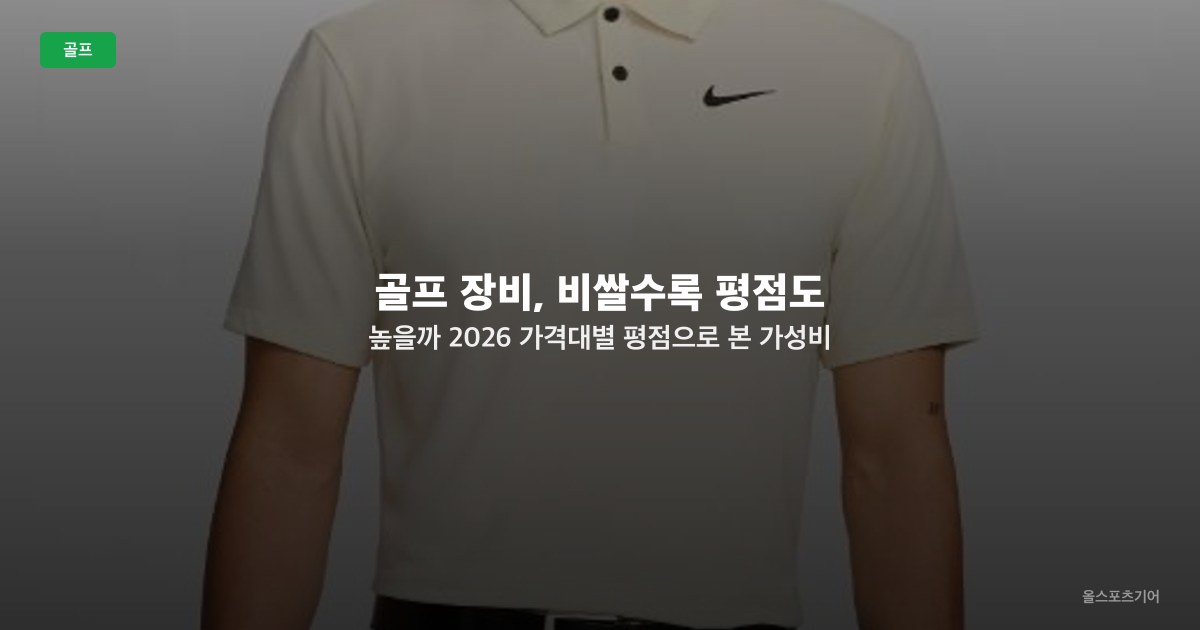 골프 장비, 비쌀수록 평점도 높을까 2026 — 가격대별 평점으로 본 가성비 스윗스팟