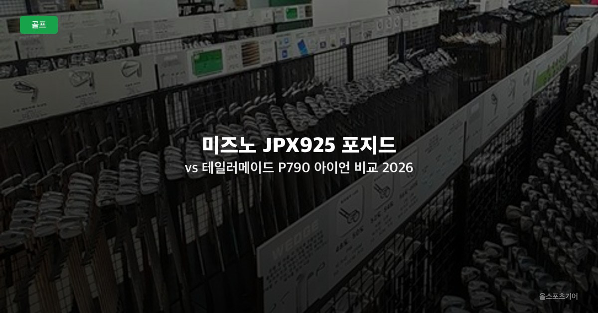 미즈노 JPX925 포지드 vs 테일러메이드 P790 아이언 비교 2026 — 순수 단조 타구감과 중공 비거리 사이