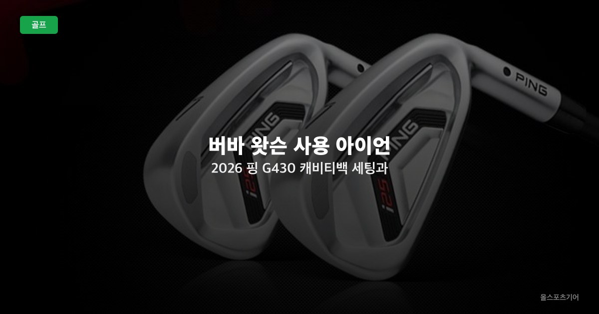 버바 왓슨 사용 아이언 2026 — 핑 G430 캐비티백 세팅과 일관성