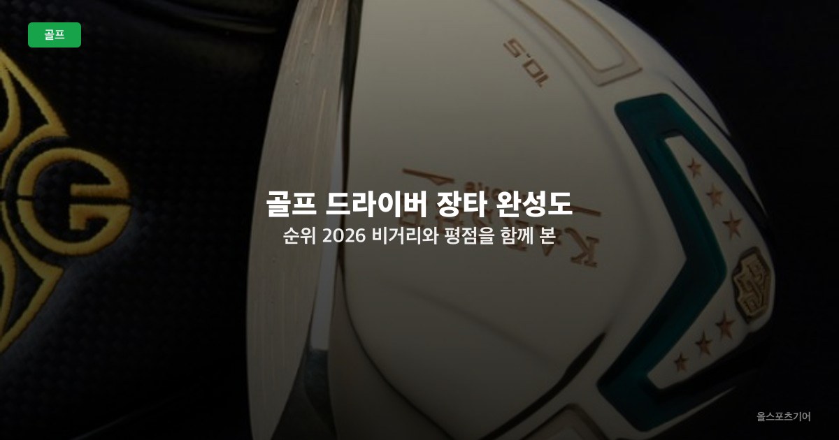 골프 드라이버 장타 완성도 순위 2026 — 비거리와 평점을 함께 본 10종