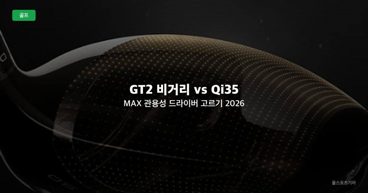 GT2 비거리 vs Qi35 MAX 관용성 드라이버 고르기 2026 — 크로스 브랜드 인기 헤드 맞대결