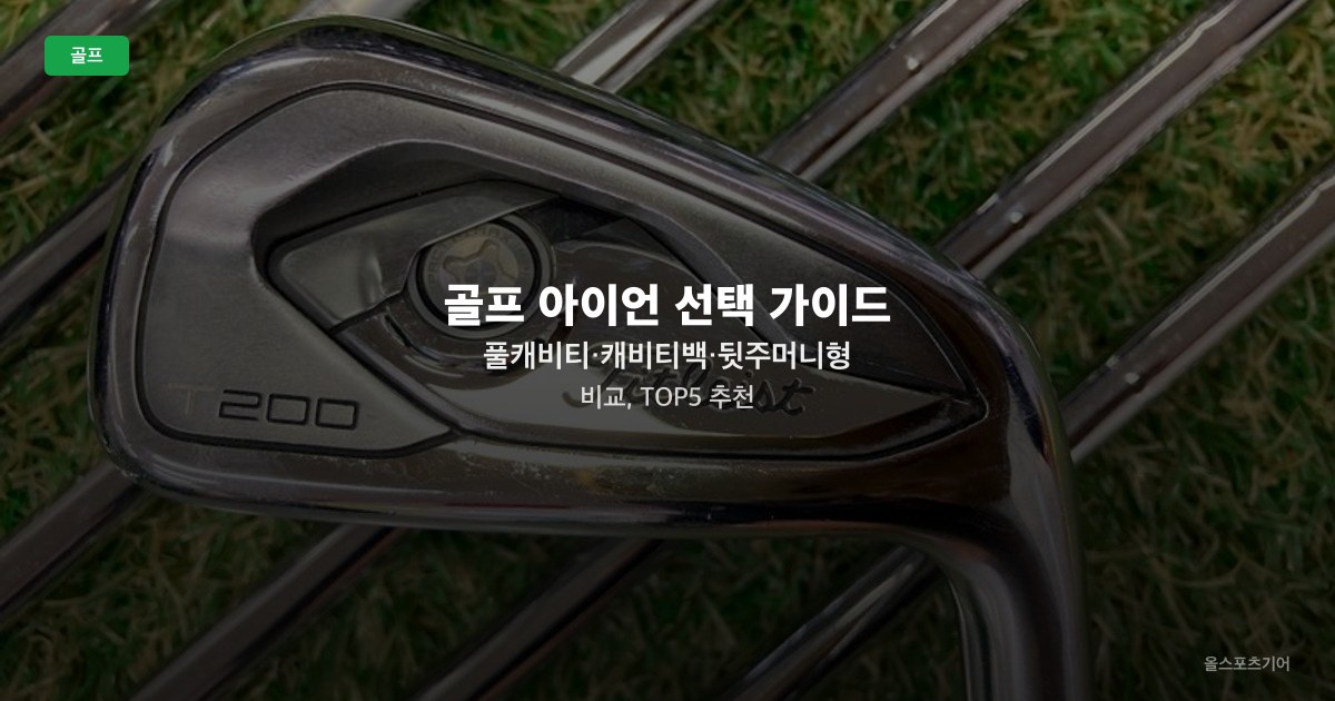 골프 아이언 선택 가이드 — 풀캐비티·캐비티백·뒷주머니형 비교, TOP5 추천