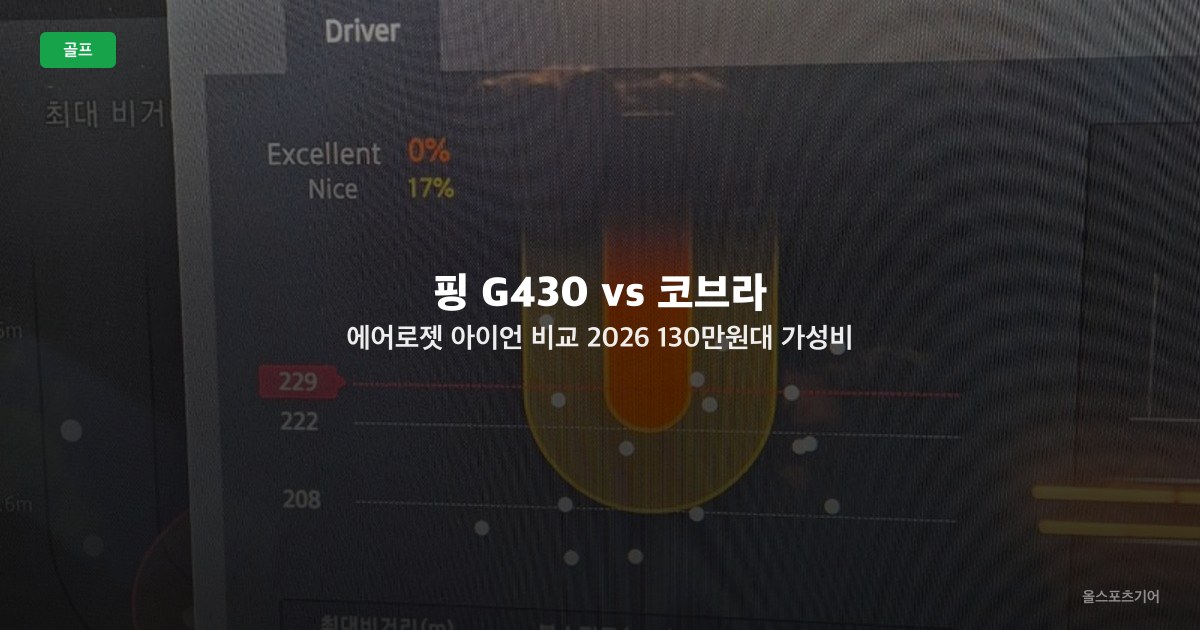 핑 G430 vs 코브라 에어로젯 아이언 비교 2026 — 130만원대 가성비 게임임프루브먼트