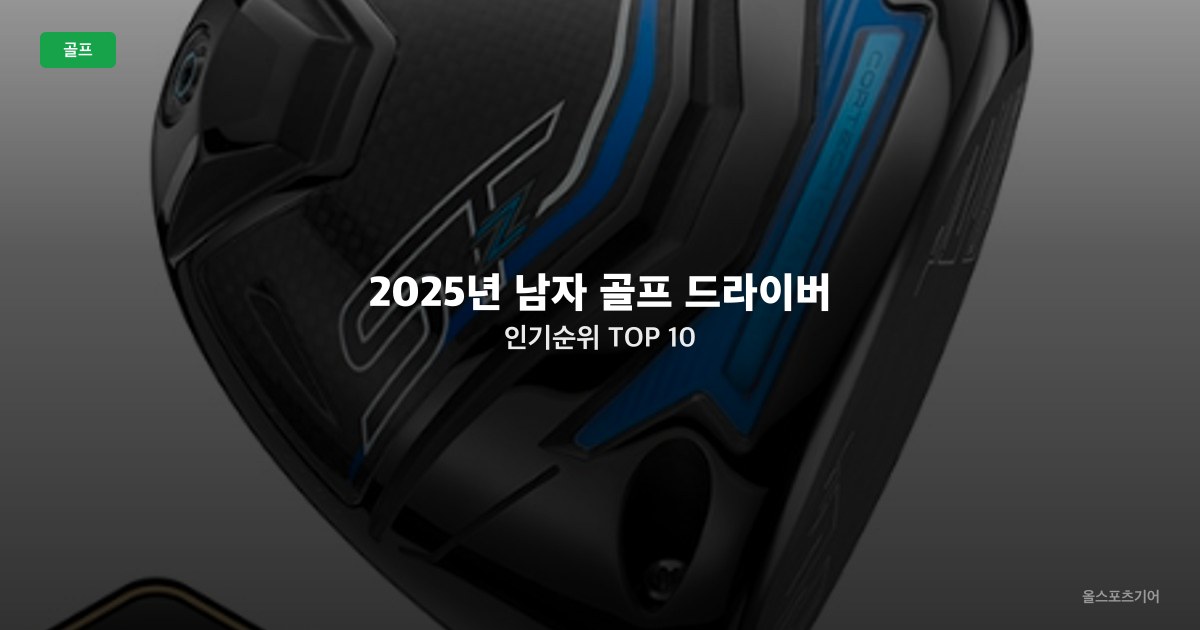 2025년 남자 골프 드라이버 인기순위 TOP 10