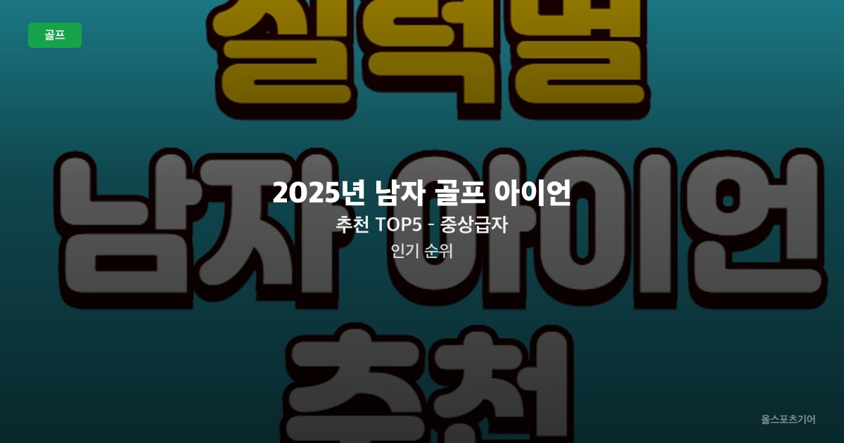 2025년 남자 골프 아이언 추천 TOP5 – 중상급자 인기 순위