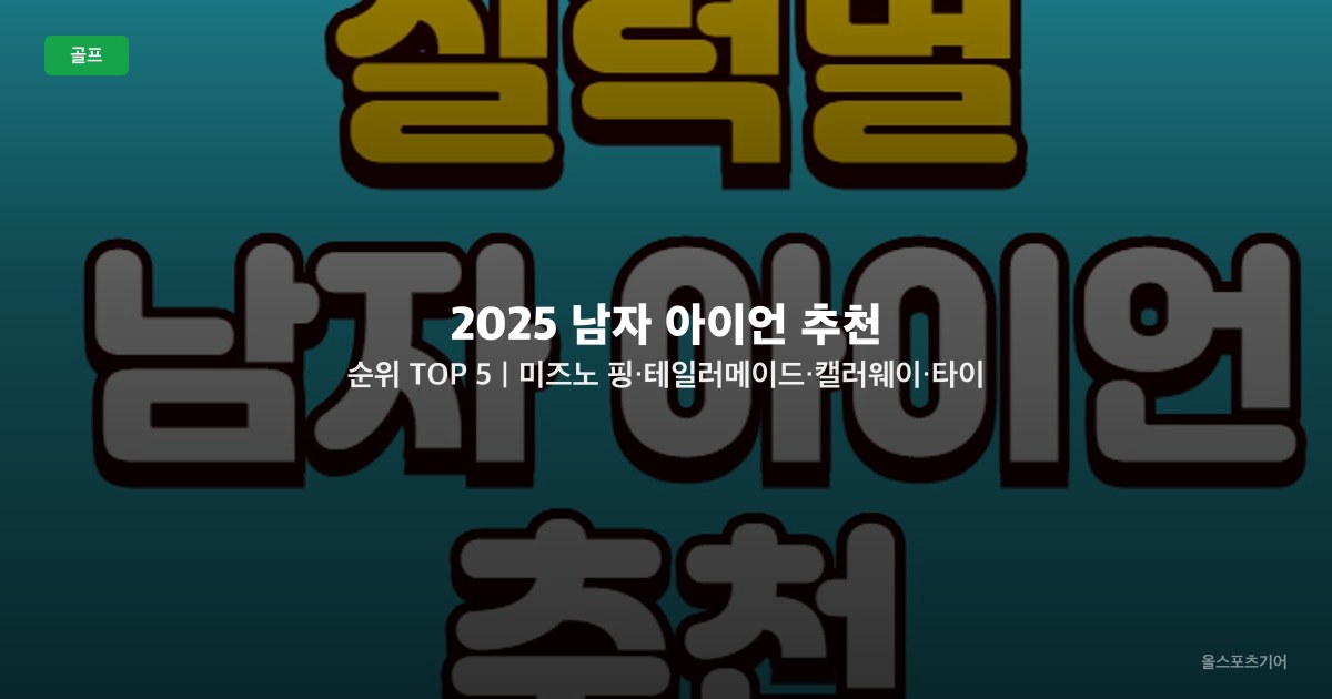 2025 남자 아이언 추천 순위 TOP 5｜미즈노·핑·테일러메이드·캘러웨이·타이틀리스트 비교