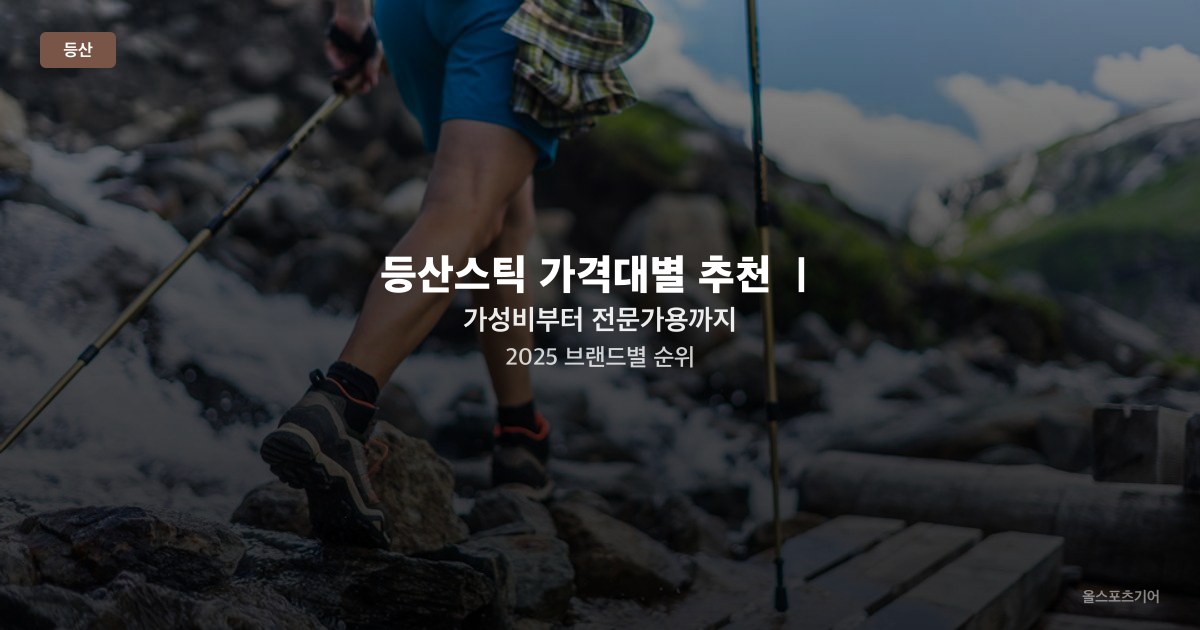 등산스틱 가격대별 추천 ｜ 가성비부터 전문가용까지 2025 브랜드별 순위