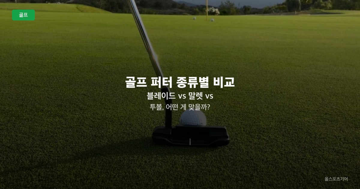 골프 퍼터 종류별 비교 — 블레이드 vs 말렛 vs 투볼, 어떤 게 맞을까?