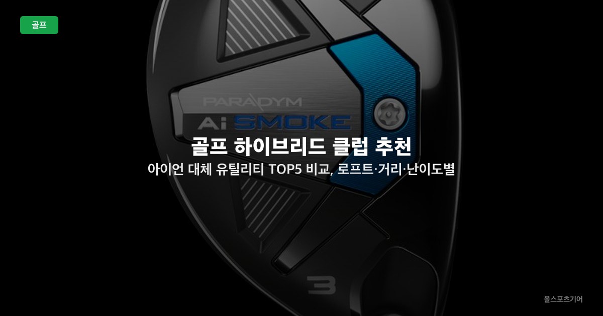 골프 하이브리드 클럽 추천 — 아이언 대체 유틸리티 TOP5 비교, 로프트·거리·난이도별 선택법