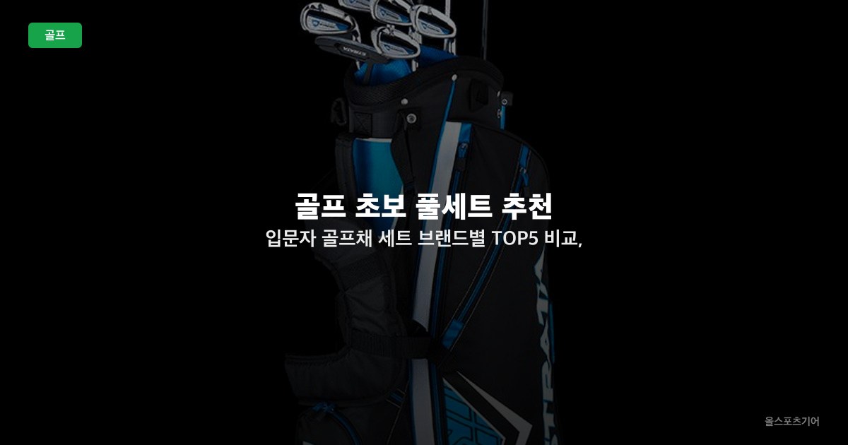 골프 초보 풀세트 추천 — 입문자 골프채 세트 브랜드별 TOP5 비교, 구성·무게·가격대별 선택법