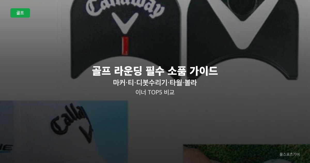 골프 라운딩 필수 소품 가이드 — 마커·티·디봇수리기·타월·볼라이너 TOP5 비교