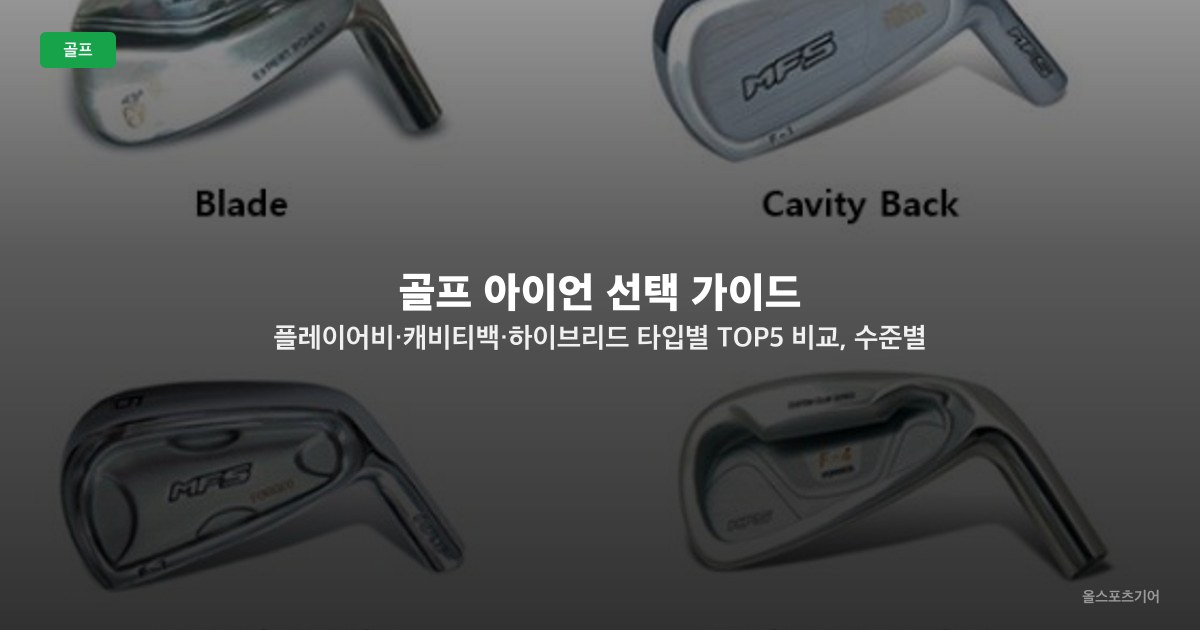 골프 아이언 선택 가이드 — 플레이어비·캐비티백·하이브리드 타입별 TOP5 비교, 수준별 선택법