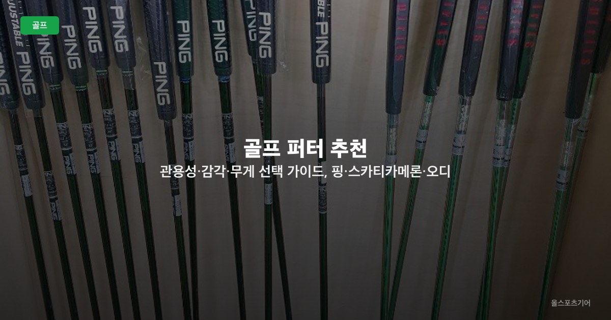 골프 퍼터 추천 — 관용성·감각·무게 선택 가이드, 핑·스카티카메론·오디세이 TOP3 비교