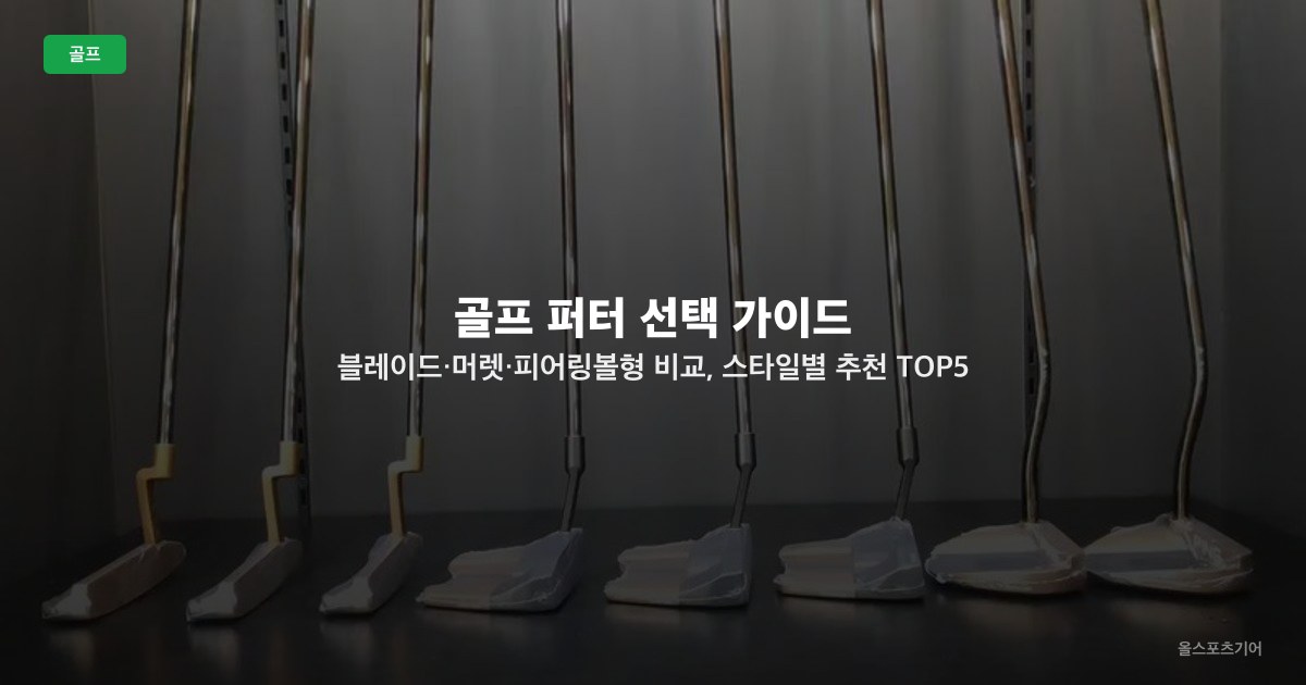 골프 퍼터 선택 가이드 — 블레이드·머렛·피어링볼형 비교, 스타일별 추천 TOP5 모델