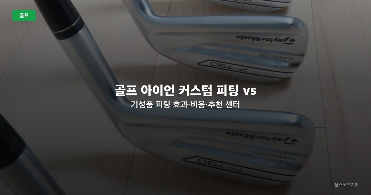 골프 아이언 커스텀 피팅 vs 기성품 — 피팅 효과·비용·추천 센터 비교