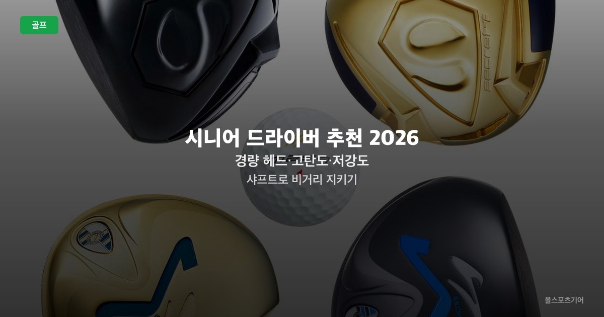 시니어 드라이버 추천 2026 — 경량 헤드·고탄도·저강도 샤프트로 비거리 지키기