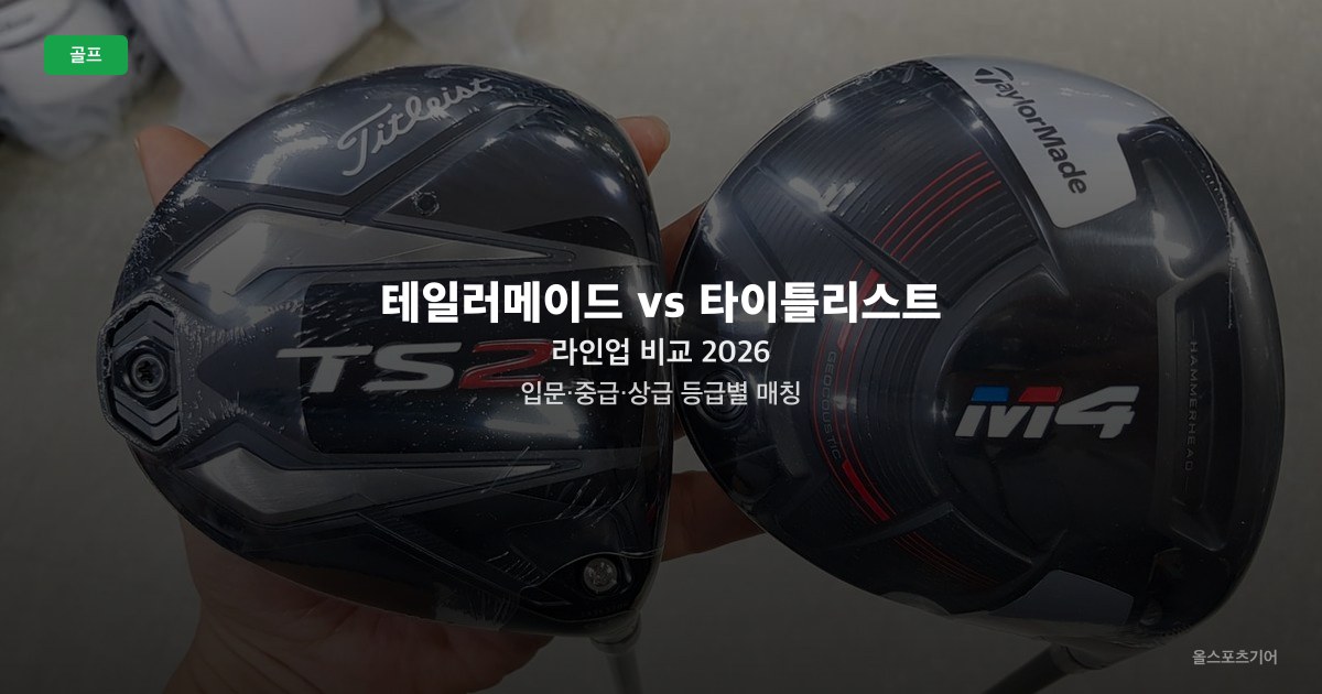 테일러메이드 vs 타이틀리스트 라인업 비교 2026 — 입문·중급·상급 등급별 매칭