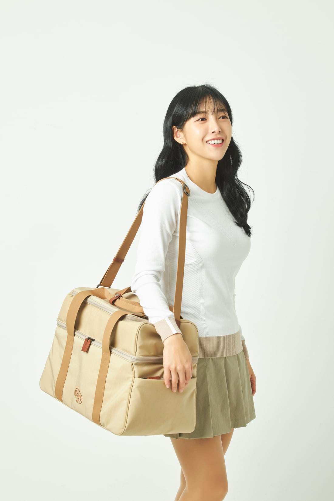 골프 보스턴백 하단의 독립 신발 수납 칸