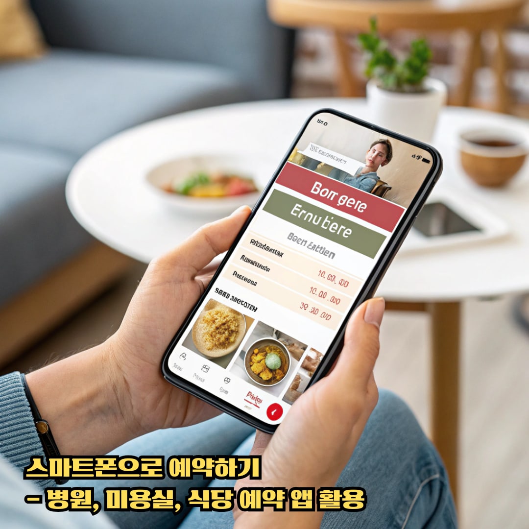 스마트폰으로 골프 조인 티타임을 검색하는 화면