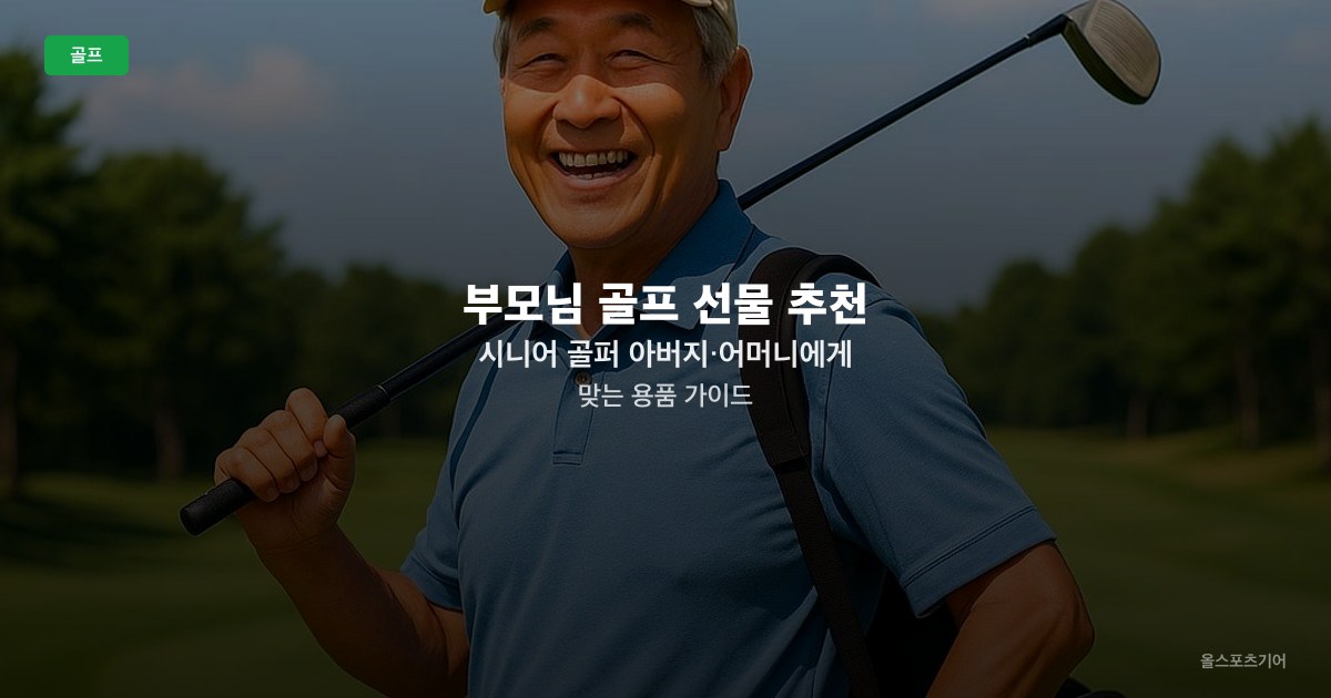 부모님 골프 선물 추천 — 시니어 골퍼 아버지·어머니에게 맞는 용품 가이드