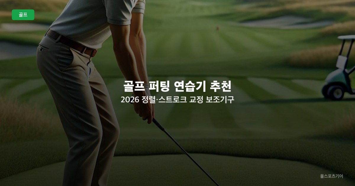 골프 퍼팅 연습기 추천 2026 — 정렬·스트로크 교정 보조기구 유형별 가이드