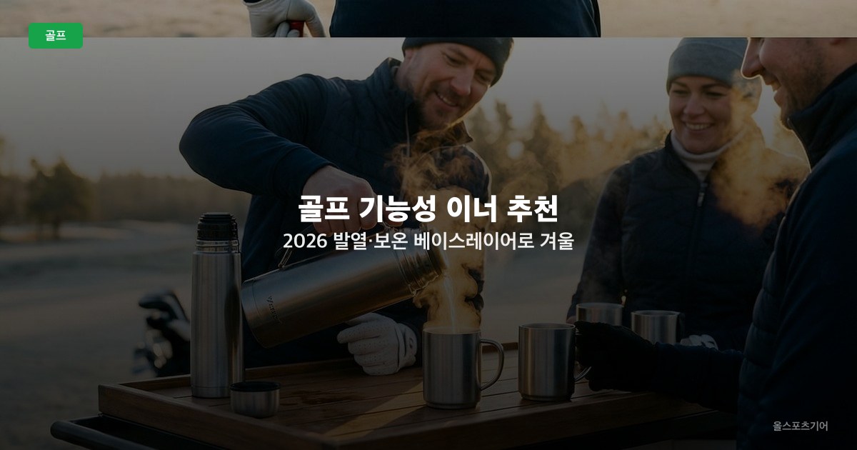 골프 기능성 이너 추천 2026 — 발열·보온 베이스레이어로 겨울 라운드 따뜻하게