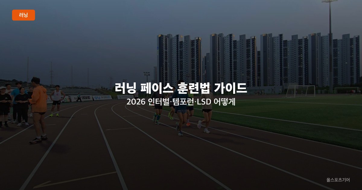 러닝 페이스 훈련법 가이드 2026 — 인터벌·템포런·LSD 어떻게 섞어야 빨라질까