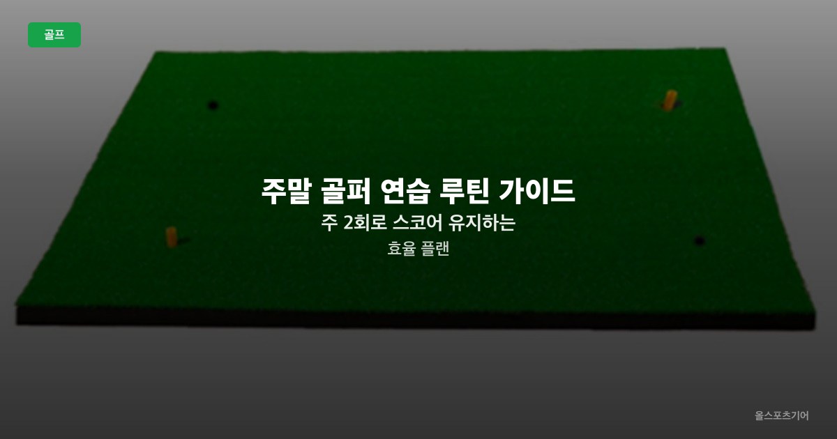 주말 골퍼 연습 루틴 가이드 — 주 2회로 스코어 유지하는 효율 플랜