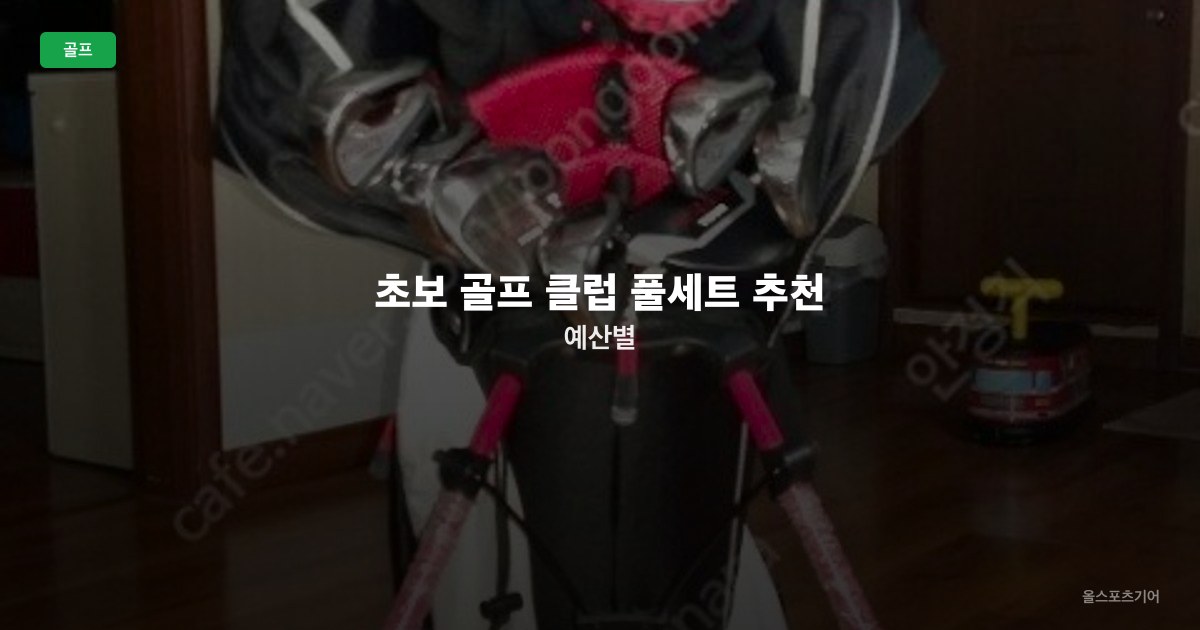 초보 골프 클럽 풀세트 추천 — 예산별