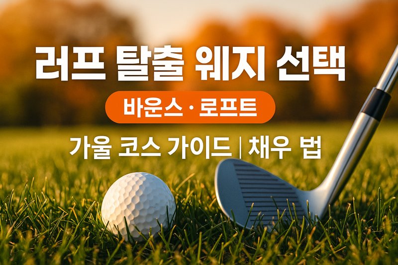 골프 웨지 로프트별 풀페이스 구성 예시