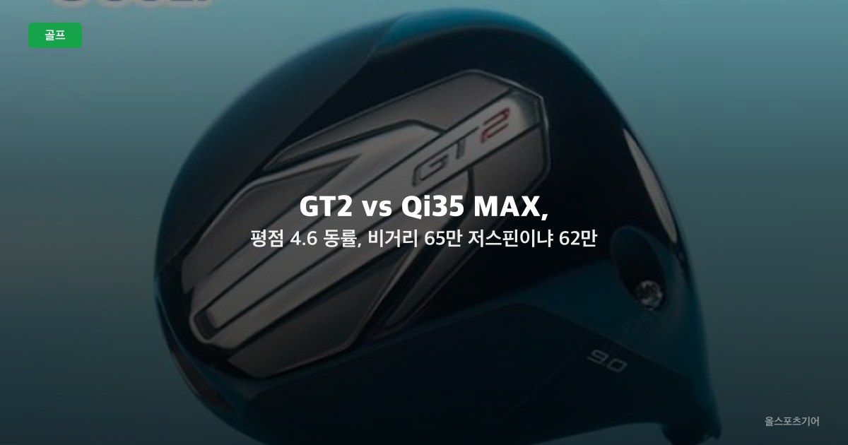 GT2 vs Qi35 MAX, 평점 4.6 동률, 비거리 | 65만 저스핀이냐 62만 관용이냐?