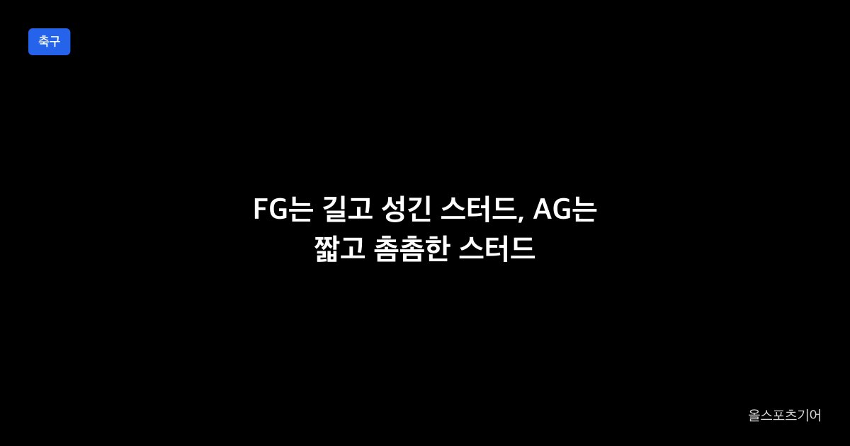 축구화 밑창 FG AG 스터드 개수와 길이 비교 예시