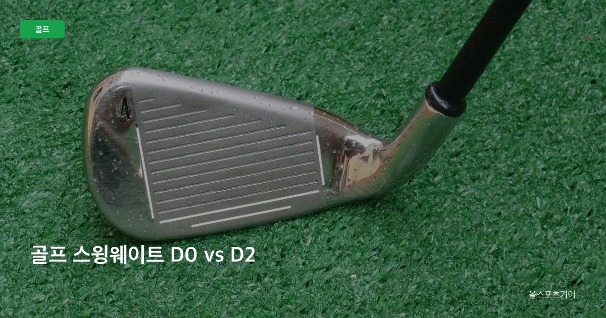 골프 스윙웨이트, D0 vs D2 vs D4, 총중량 | 내 클럽 밸런스는 어디에 맞출까?