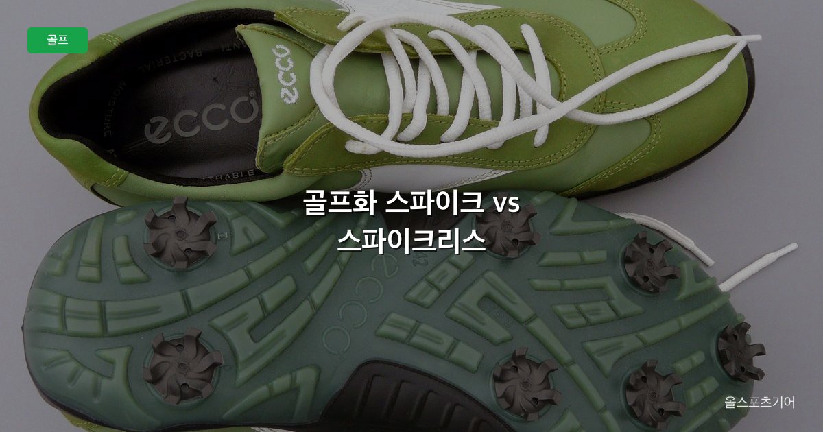골프화 스파이크 vs 스파이크리스, 와이드, 교체 징 | 도보 라운드에 어떤 밑창이 맞을까?